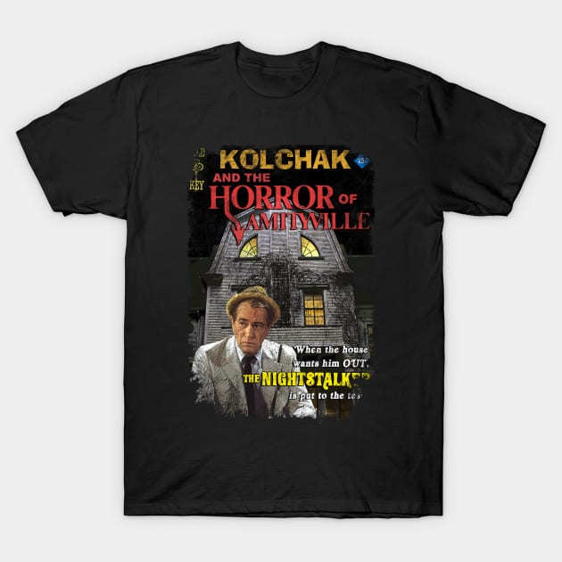 Kolchak and the Amityville Horror, distressed T-Shirt by woodsman